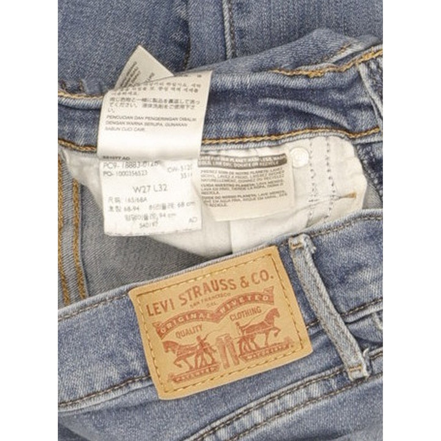 Levi's 724 Women Blue Straight Slim Stretch Jeans W27 L30