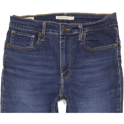 Levi's 724 Blue Straight Slim Stretch Jeans High Waisted W31 L32