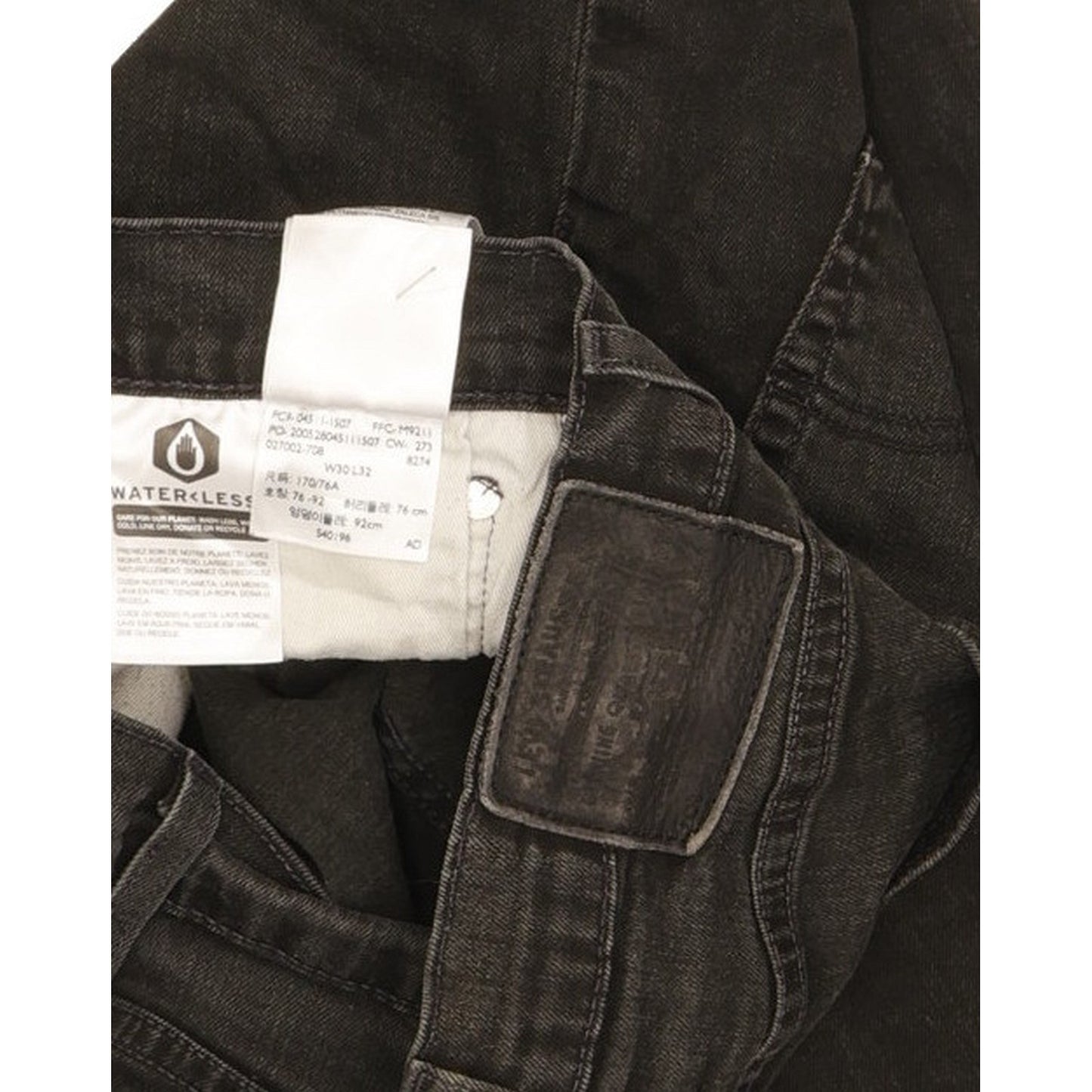 Levi's 511 Men Black Straight Slim Stretch Jeans W30 L32