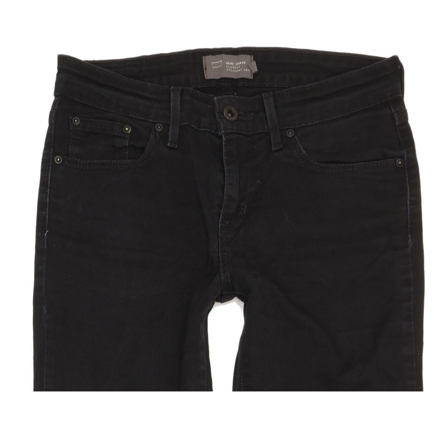 Levi's Demi Curve Women Black Straight Classic Stretch Jeans W27 L31