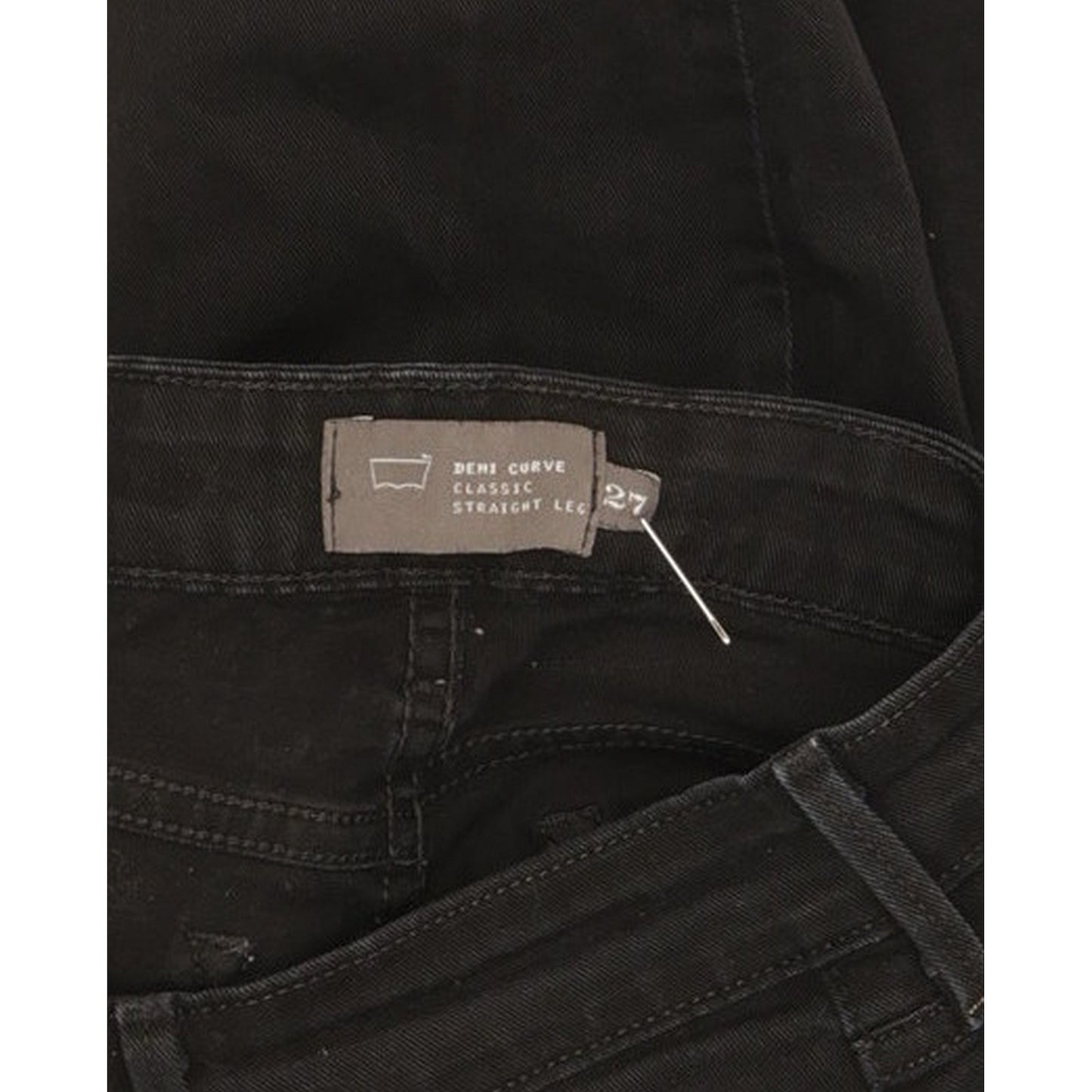Levi's Demi Curve Women Black Straight Classic Stretch Jeans W27 L31