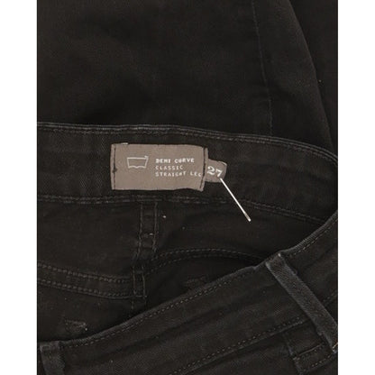 Levi's Demi Curve Women Black Straight Classic Stretch Jeans W27 L31