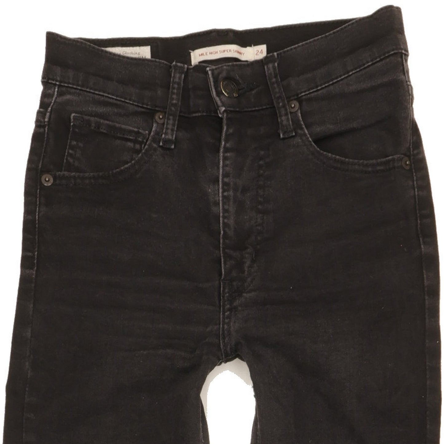 Levi's Mile Women Black Skinny Slim Stretch Jeans W24 L29