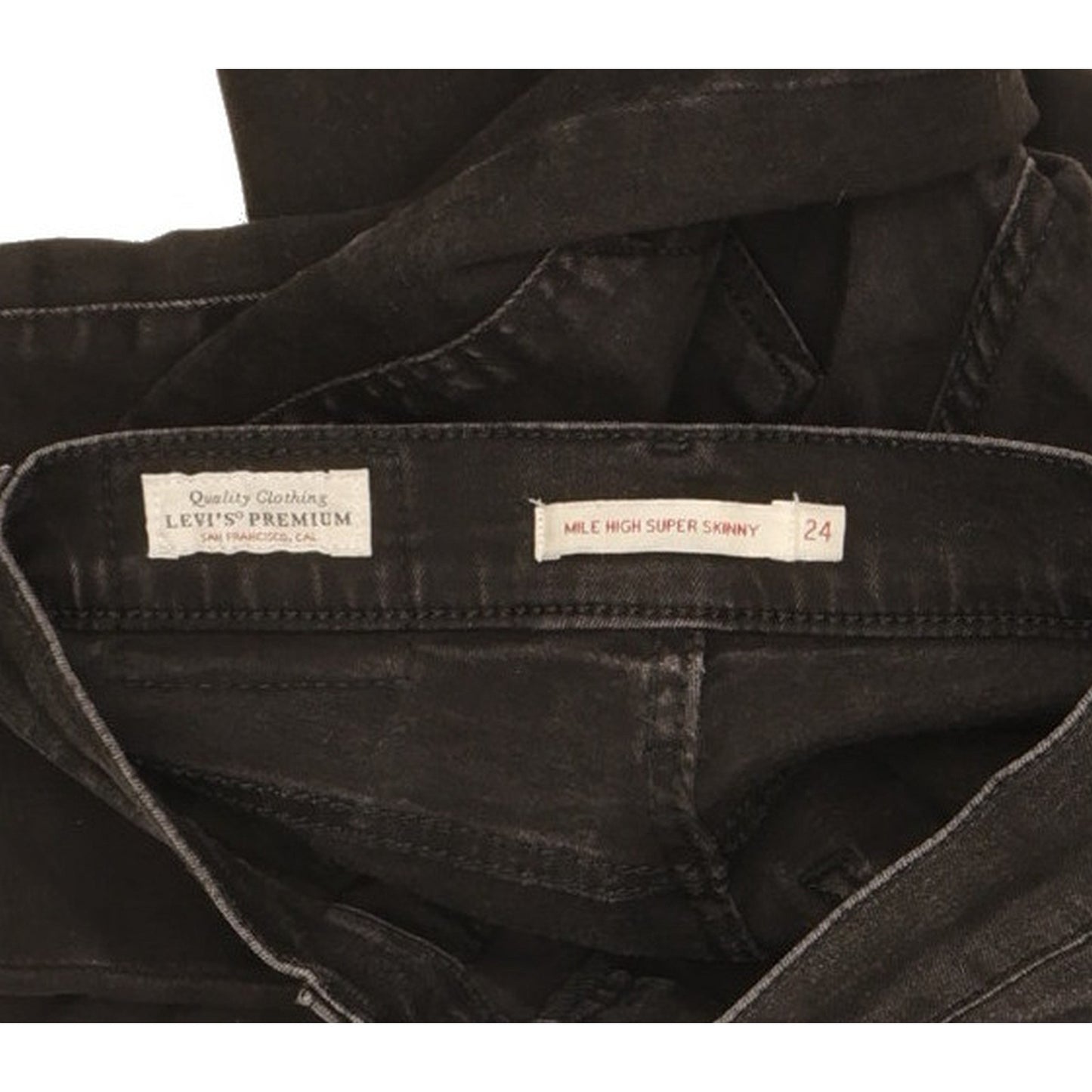Levi's Mile Women Black Skinny Slim Stretch Jeans W24 L29