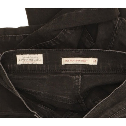Levi's Mile Women Black Skinny Slim Stretch Jeans W24 L29