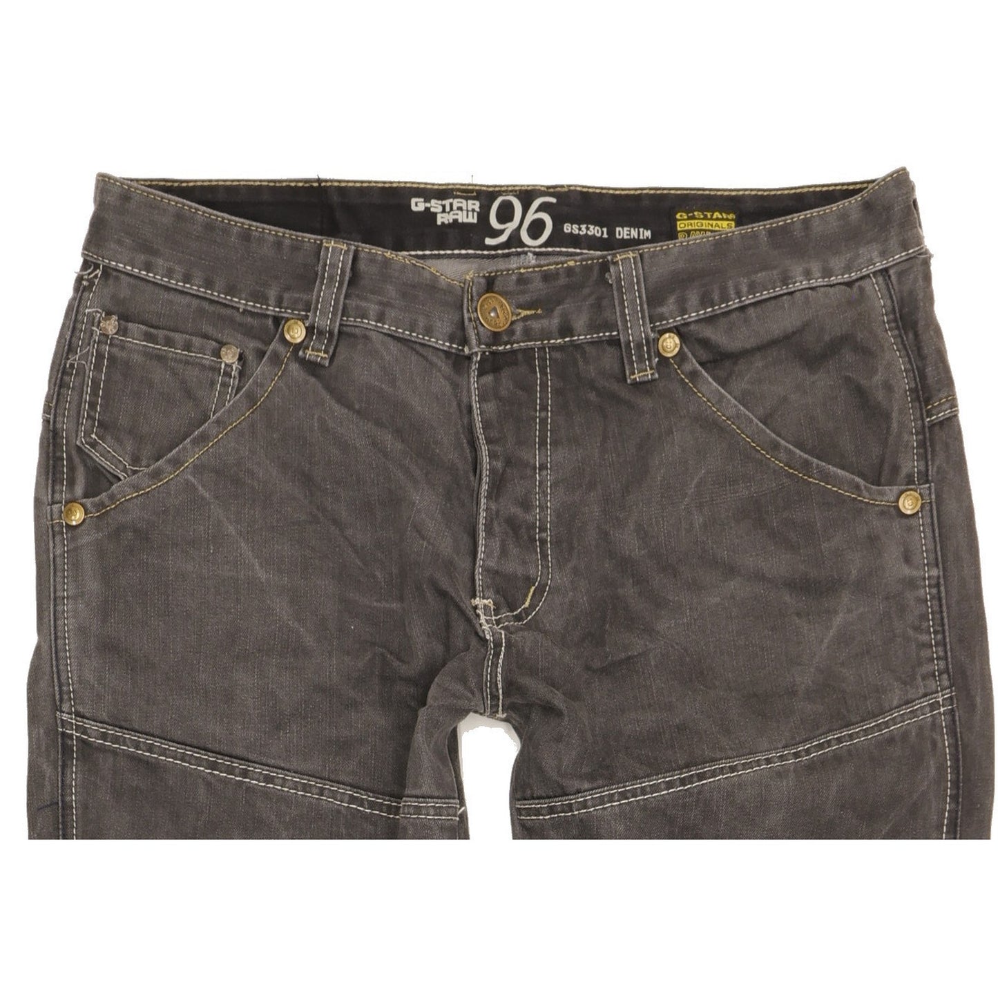 G-Star Elwood Men Grey Straight Regular Jeans W36 L31
