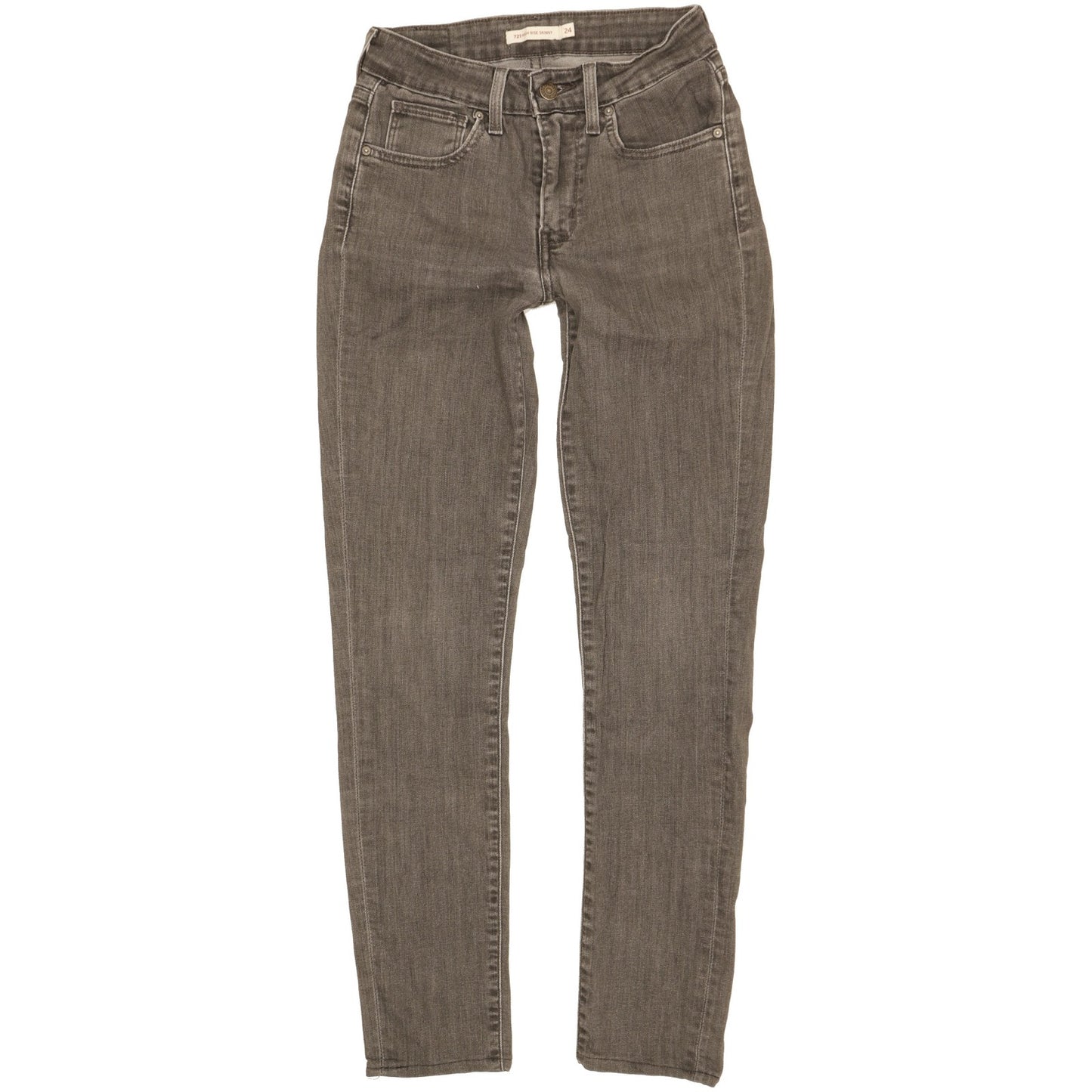 Levi's 721 Women Grey Skinny Slim Stretch Jeans W24 L28