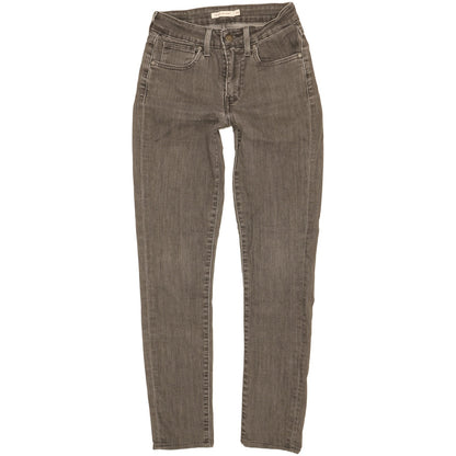 Levi's 721 Women Grey Skinny Slim Stretch Jeans W24 L28