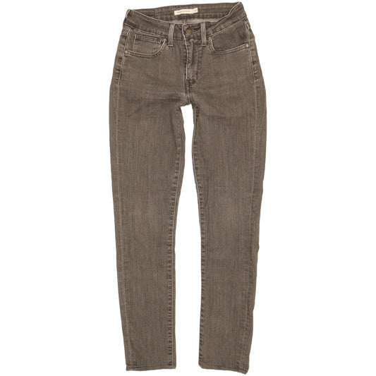 Levi's 721 Women Grey Skinny Slim Stretch Jeans W24 L28