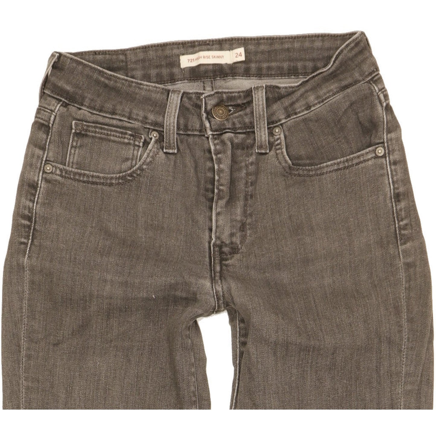 Levi's 721 Women Grey Skinny Slim Stretch Jeans W24 L28