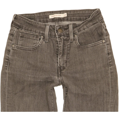 Levi's 721 Women Grey Skinny Slim Stretch Jeans W24 L28
