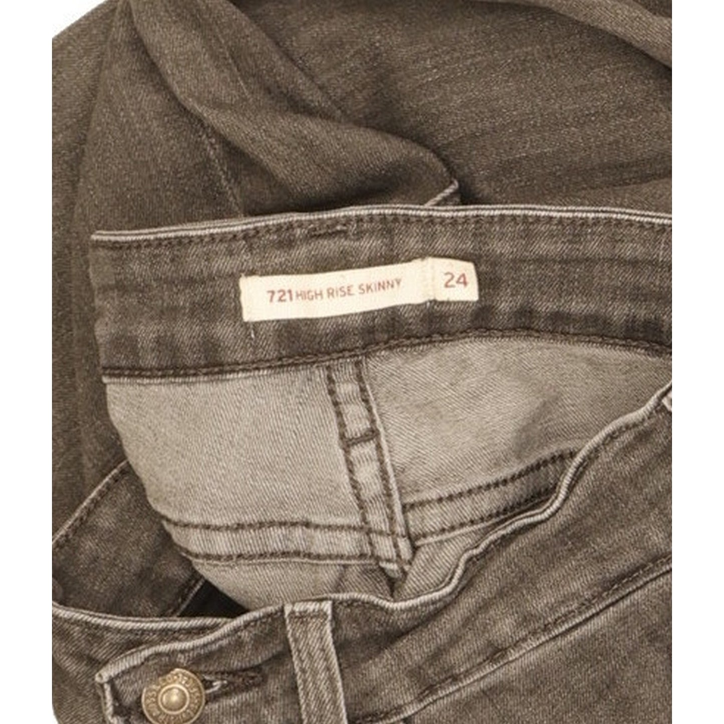 Levi's 721 Women Grey Skinny Slim Stretch Jeans W24 L28