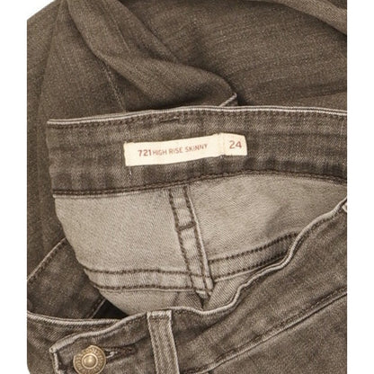 Levi's 721 Women Grey Skinny Slim Stretch Jeans W24 L28
