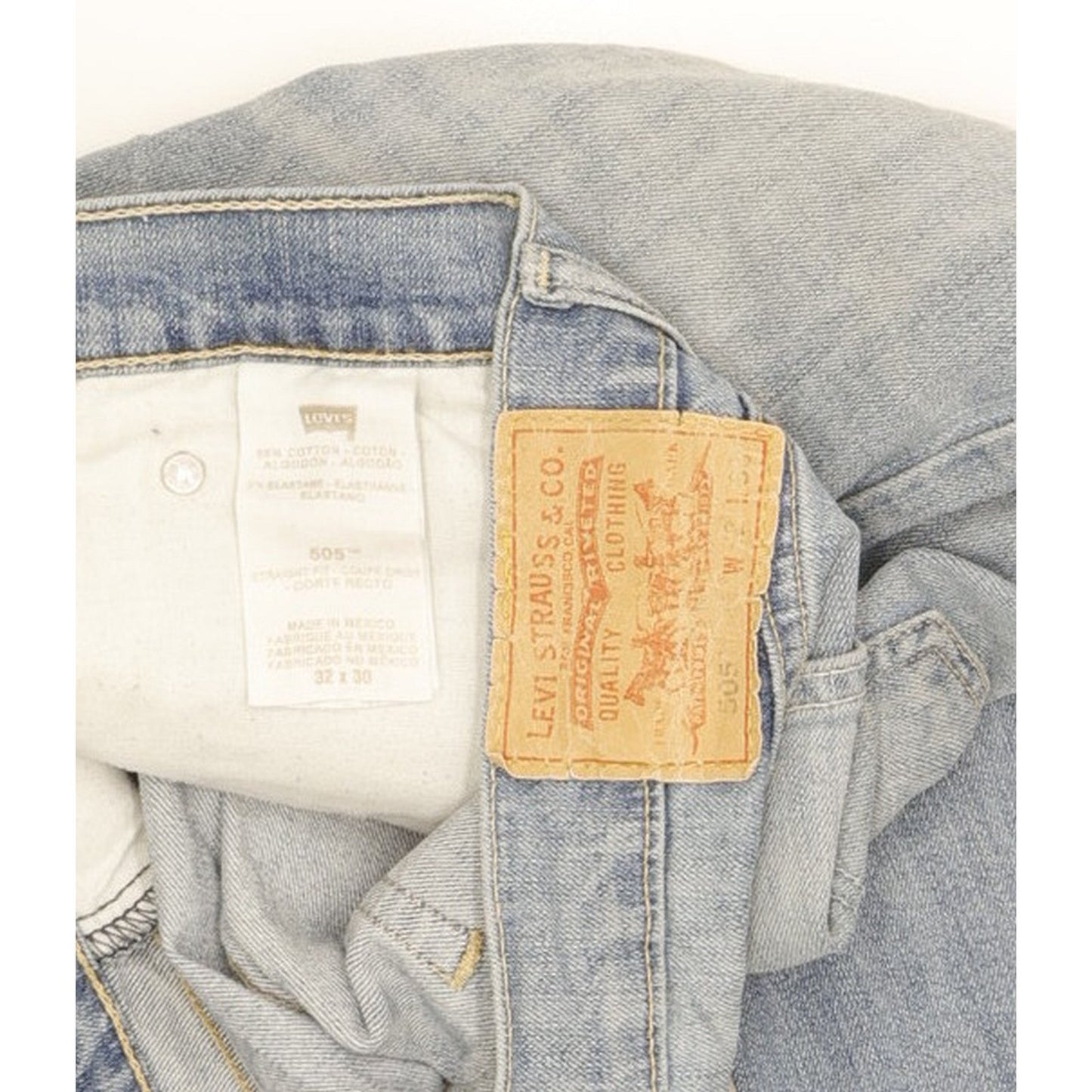 Levi's 505 Men Blue Straight Regular Stretch Jeans W32 L30