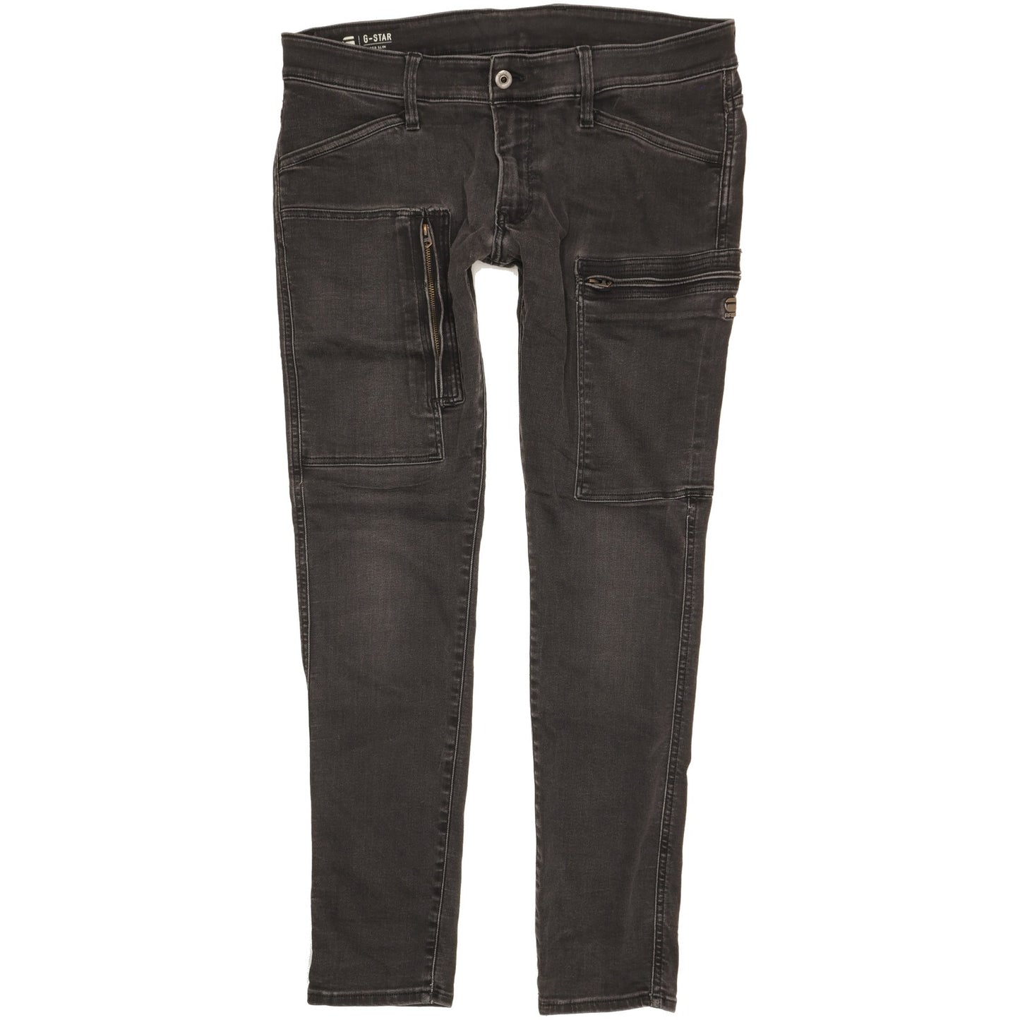 G-Star Powel Men Black Skinny Slim Stretch Jeans W36 L32