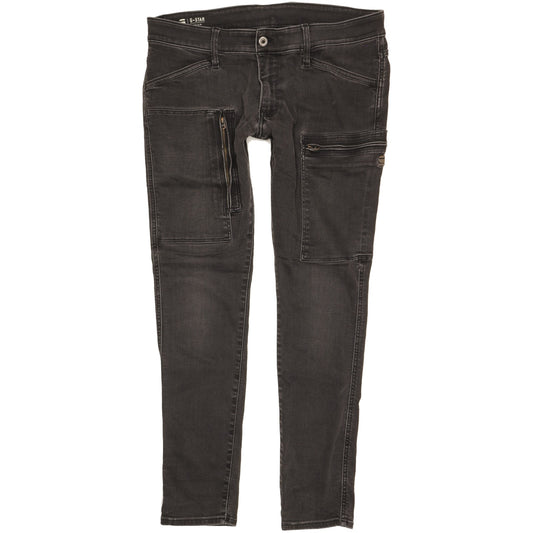 G-Star Powel Men Black Skinny Slim Stretch Jeans W36 L32