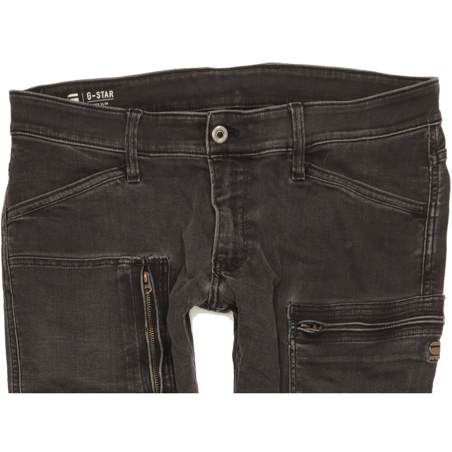 G-Star Powel Men Black Skinny Slim Stretch Jeans W36 L32