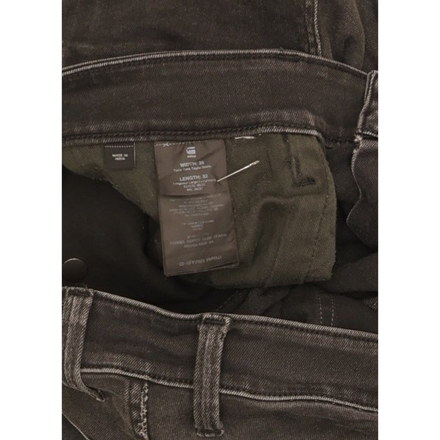 G-Star Powel Men Black Skinny Slim Stretch Jeans W36 L32