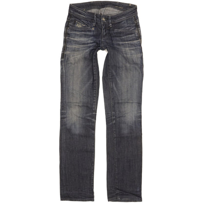 G-Star Women Navy Straight Slim Stretch Jeans W26 L31