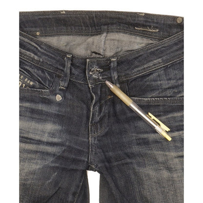 G-Star Women Navy Straight Slim Stretch Jeans W26 L31