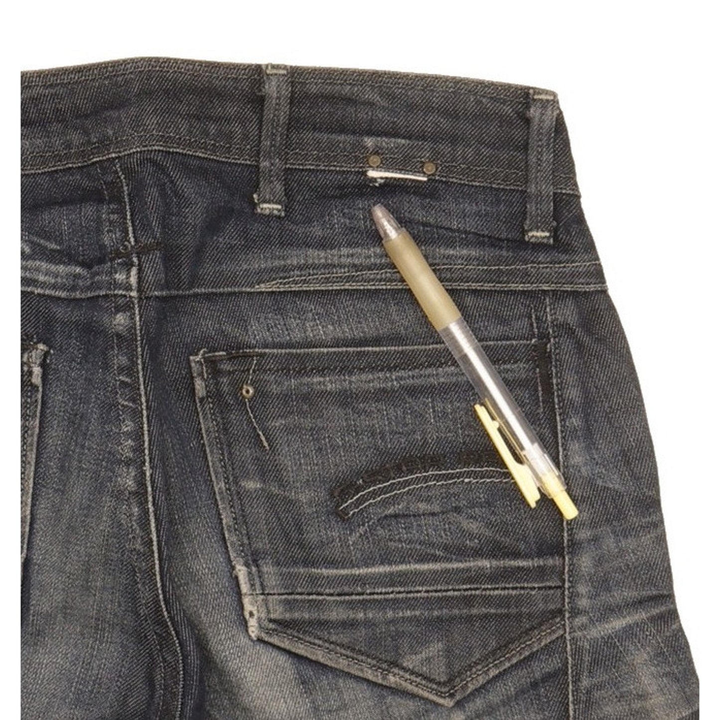 G-Star Women Navy Straight Slim Stretch Jeans W26 L31