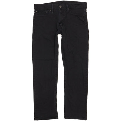 Levi's 504 Men Black Straight Regular Stretch Jeans W34 L29