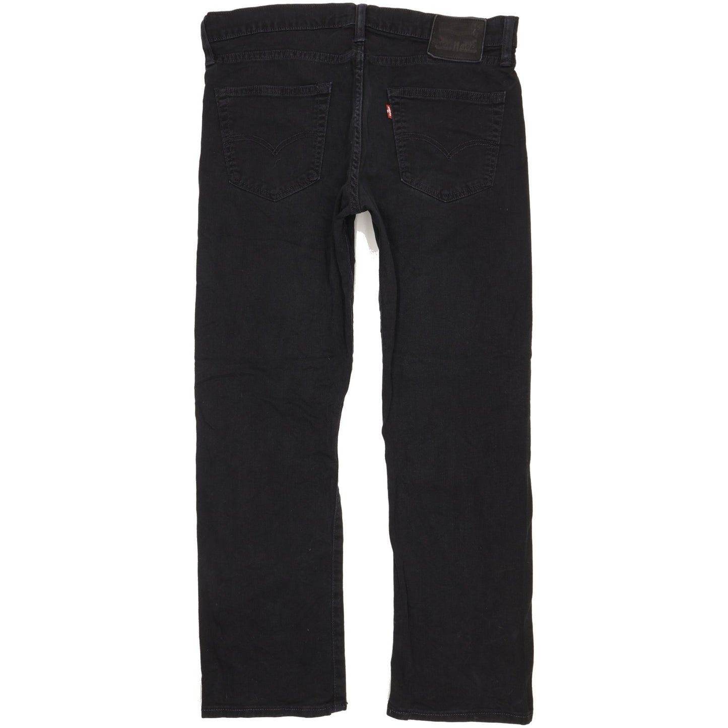 Levi's 504 Men Black Straight Regular Stretch Jeans W34 L29