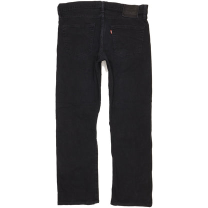 Levi's 504 Men Black Straight Regular Stretch Jeans W34 L29