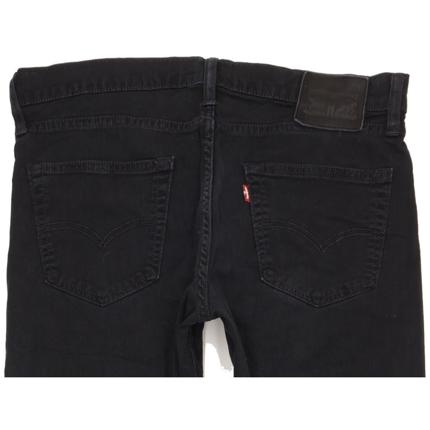 Levi's 504 Men Black Straight Regular Stretch Jeans W34 L29