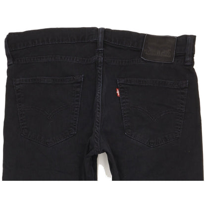 Levi's 504 Men Black Straight Regular Stretch Jeans W34 L29