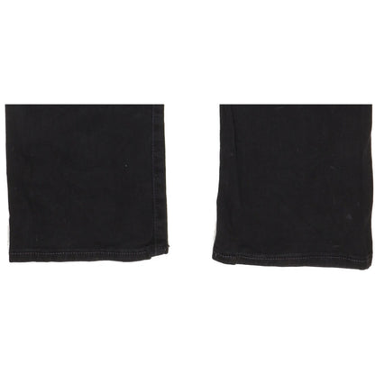 Levi's 504 Men Black Straight Regular Stretch Jeans W34 L29