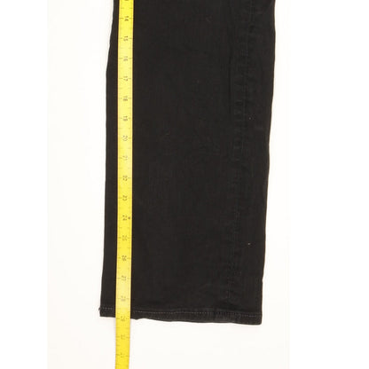 Levi's 504 Men Black Straight Regular Stretch Jeans W34 L29