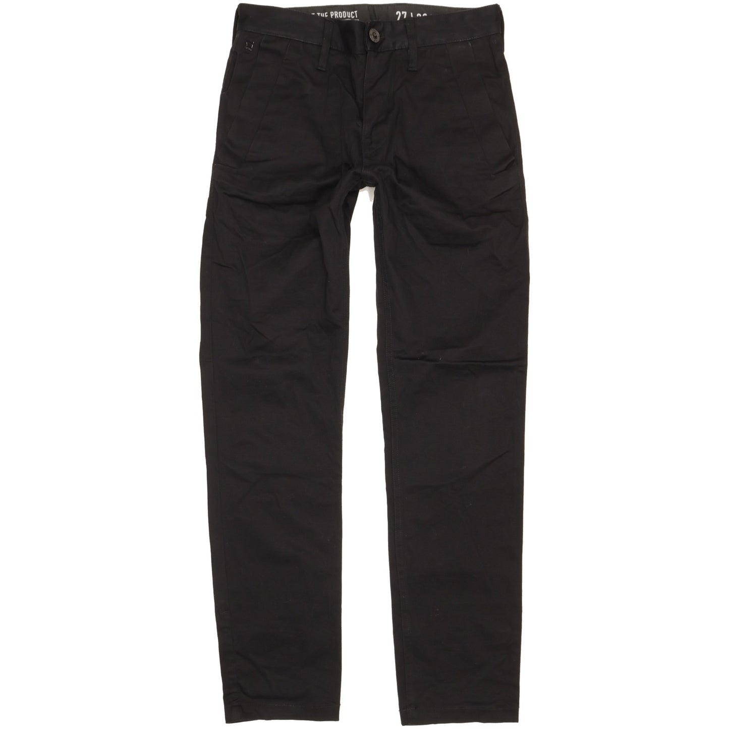 G-Star Bronson Men Black Straight Slim Chino Stretch Trousers W27 L29