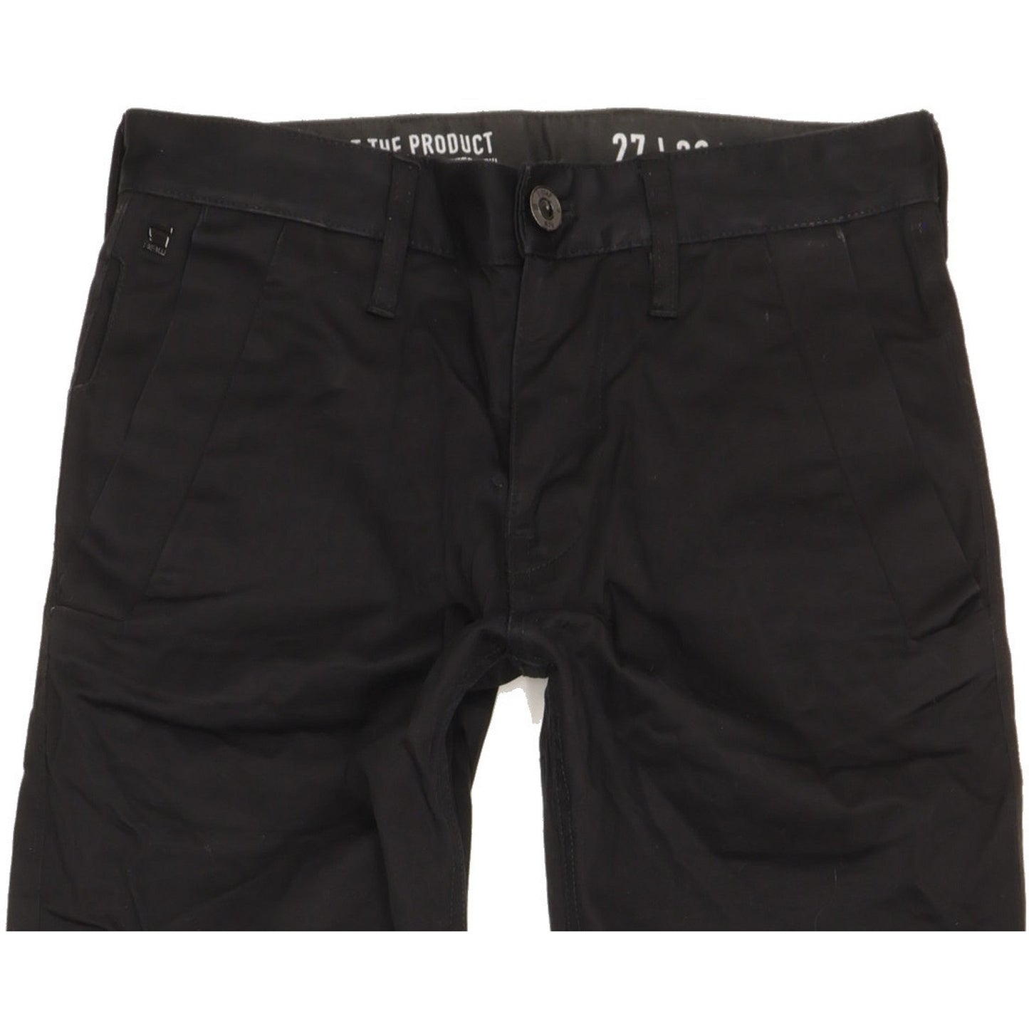 G-Star Bronson Men Black Straight Slim Chino Stretch Trousers W27 L29