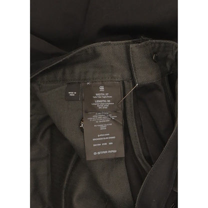 G-Star Bronson Men Black Straight Slim Chino Stretch Trousers W27 L29