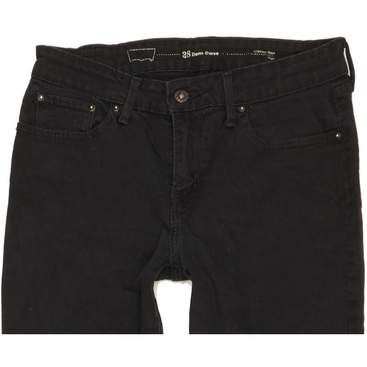 Levi's Demi Curve Women Black Straight Classic Stretch Jeans W28 L29