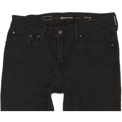 Levi's Demi Curve Women Black Straight Classic Stretch Jeans W28 L29