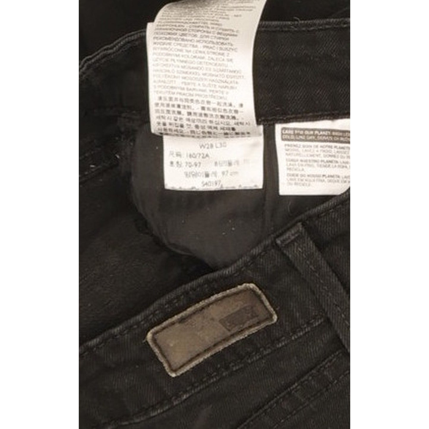 Levi's Demi Curve Women Black Straight Classic Stretch Jeans W28 L29