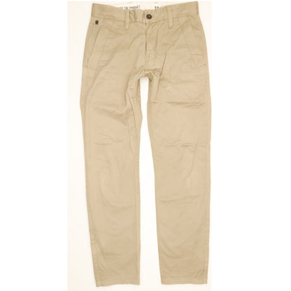 G-Star Bronson Men Beige Straight Slim Chino Stretch Trousers W27 L28