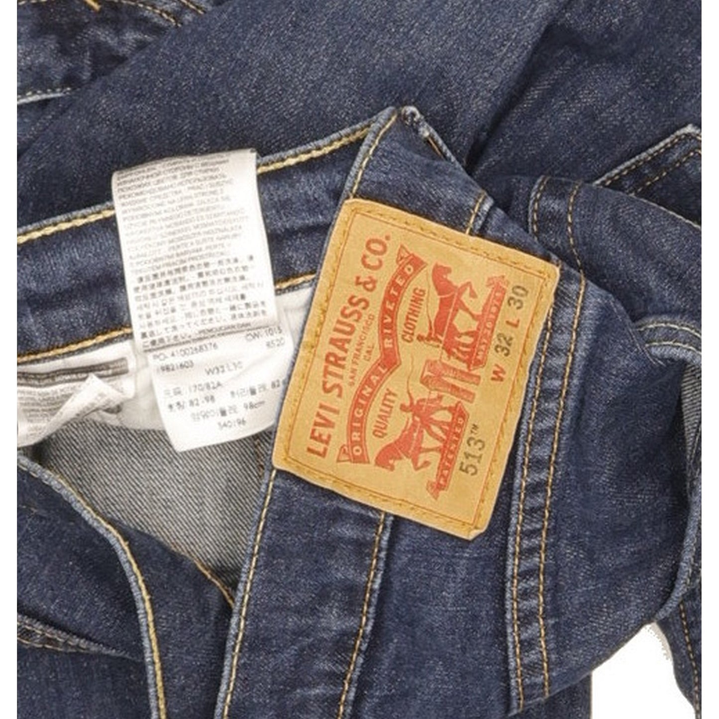 Levi's 513 Men Blue Straight Regular Stretch Jeans W32 L27
