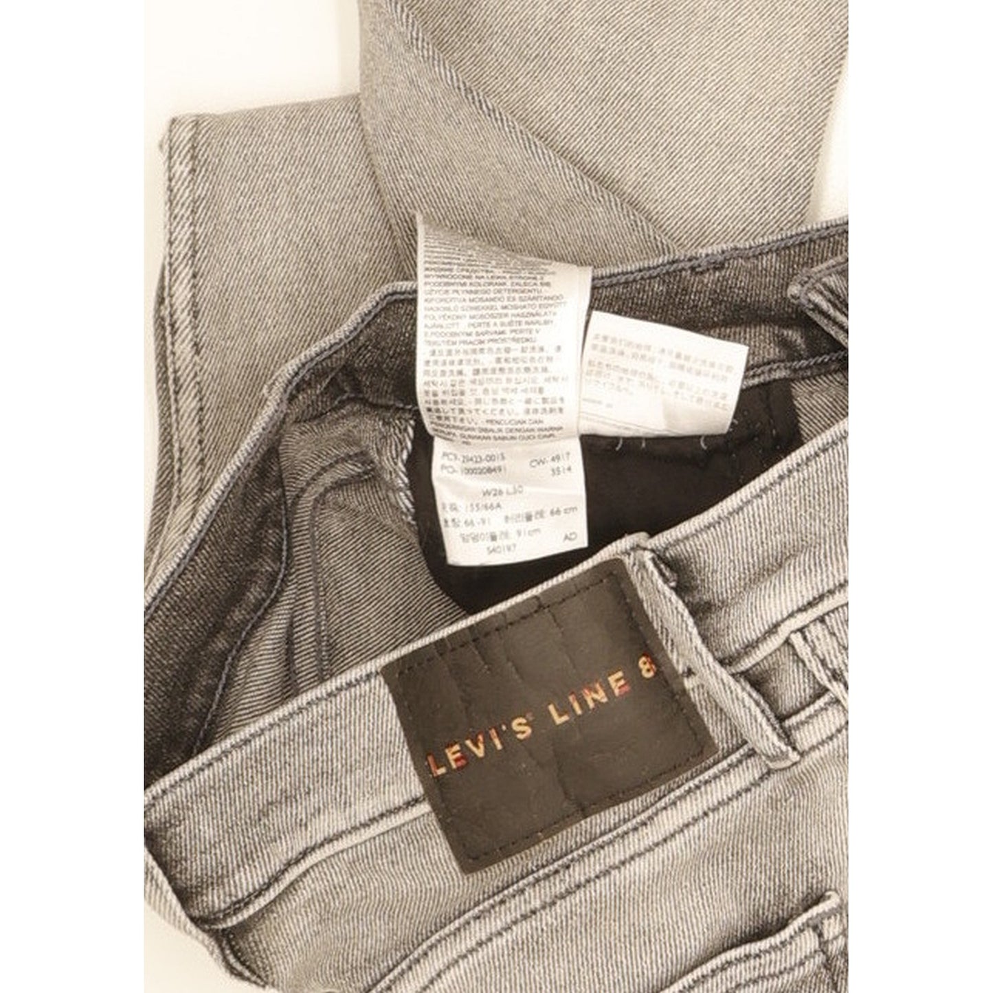 Levi's Line 8 Women Grey Skinny Slim Jeans W26 L26