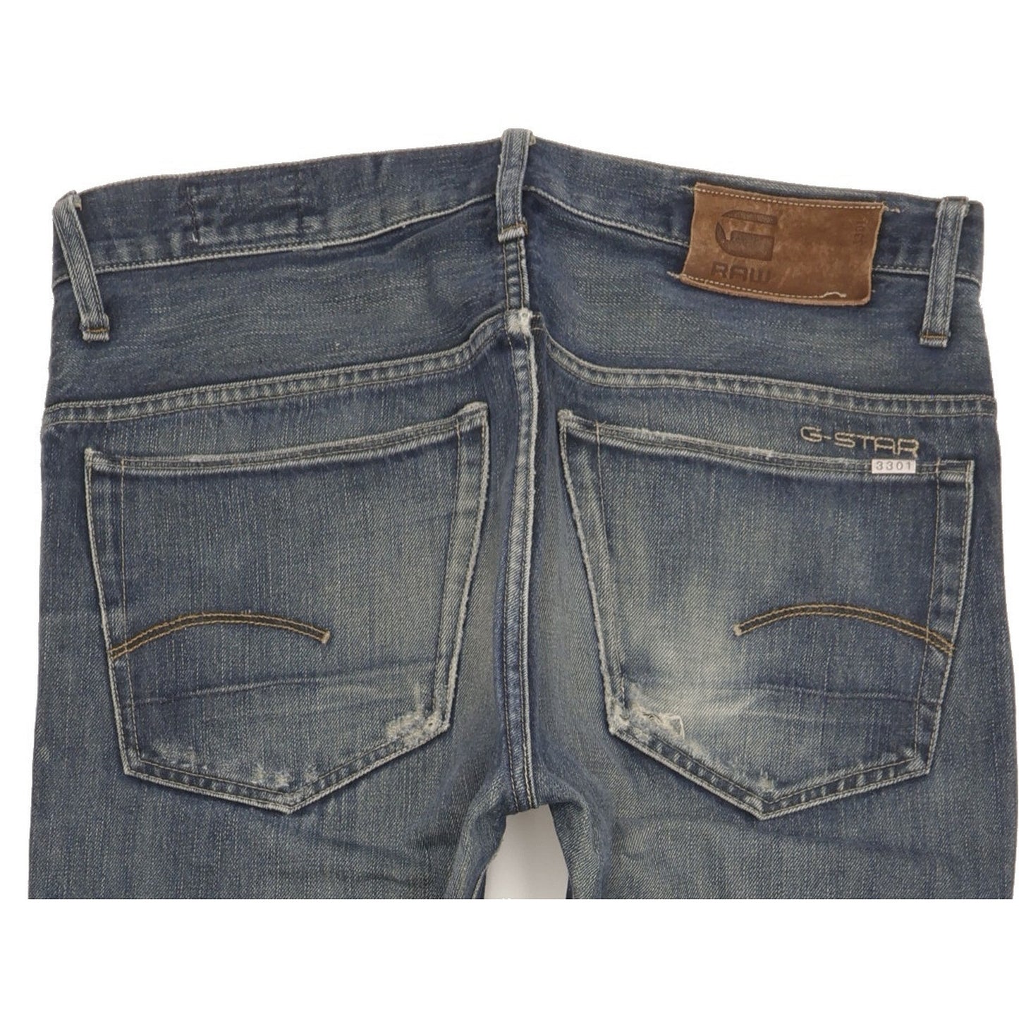 G-Star 3301 Men Blue Straight Regular Jeans W33 L35