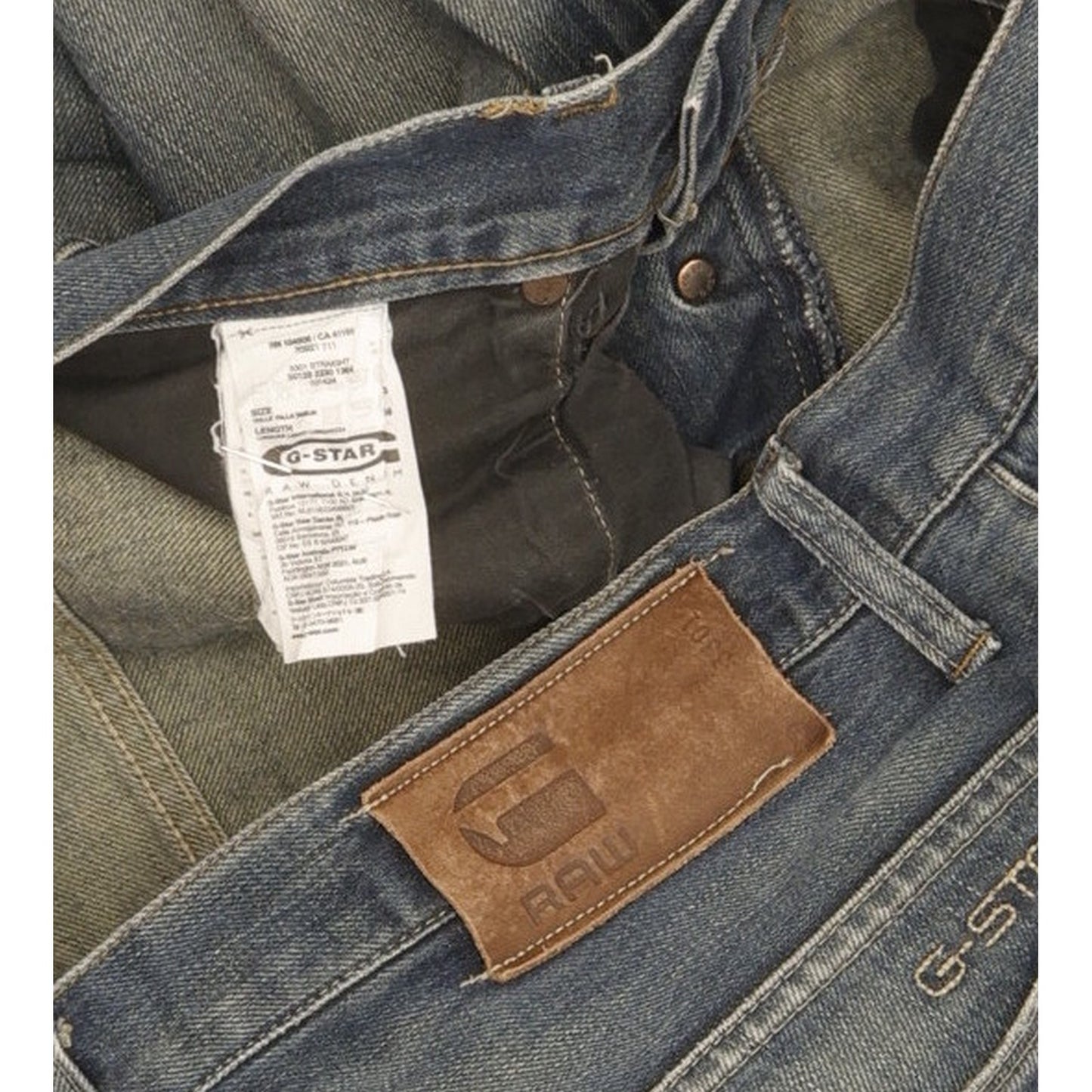 G-Star 3301 Men Blue Straight Regular Jeans W33 L35