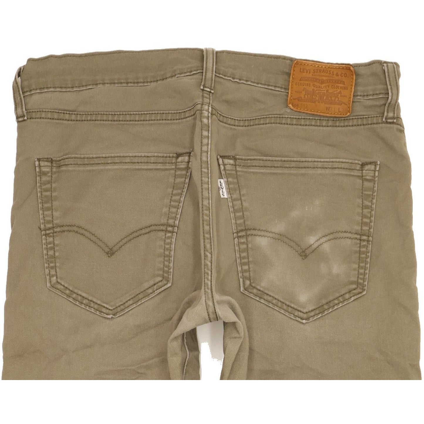 Levi's 512 Men Green Tapered Slim Stretch Jeans W31 L28