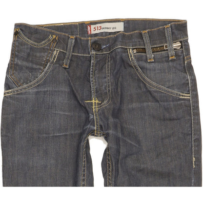 Levi's 513 Men Blue Skinny Slim Stretch Jeans W29 L32