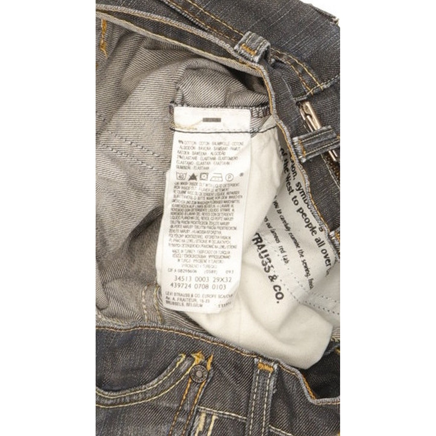 Levi's 513 Men Blue Skinny Slim Stretch Jeans W29 L32