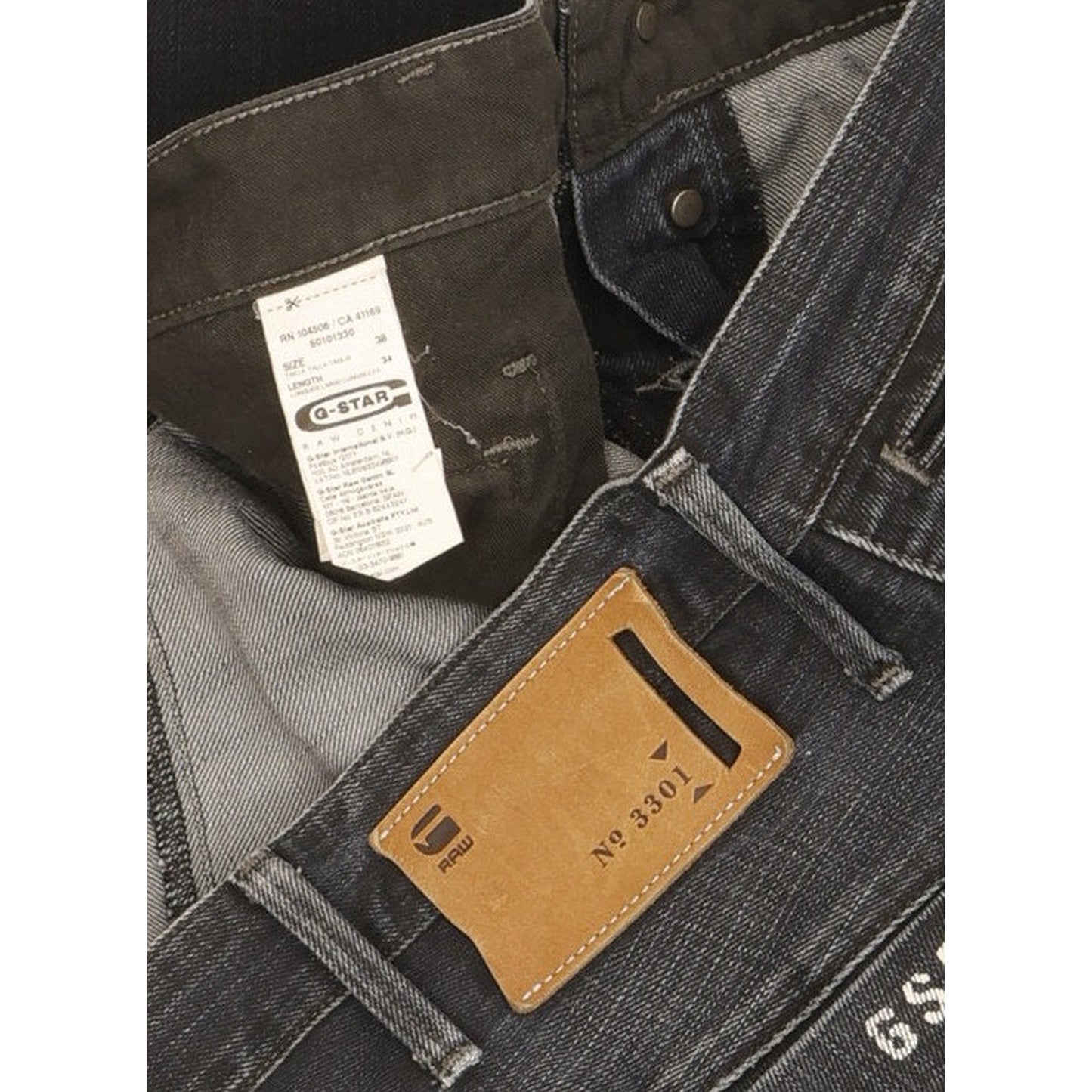 G-Star Radar Duty Men Navy Straight Loose Jeans W38 L33
