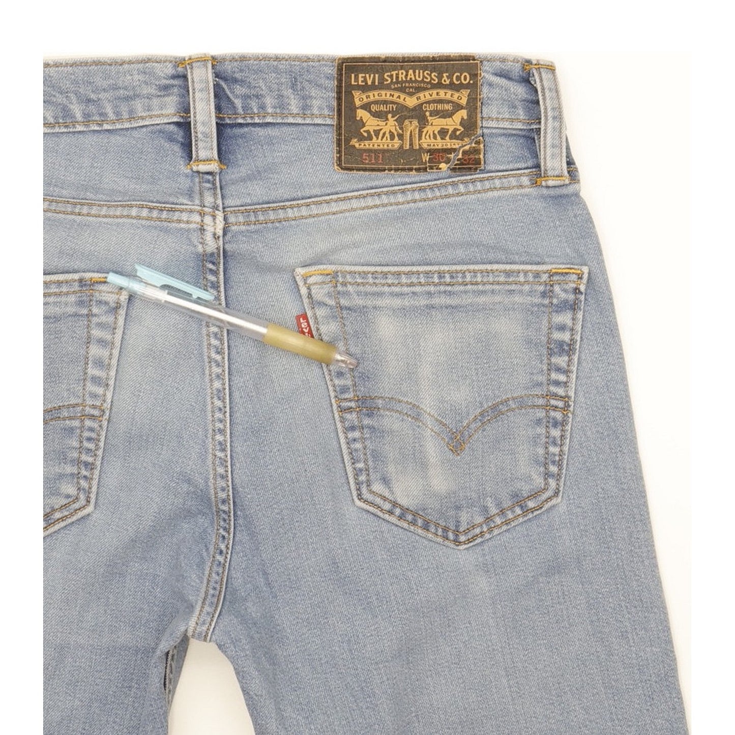 Levi's 511 Men Blue Straight Slim Jeans W30 L32
