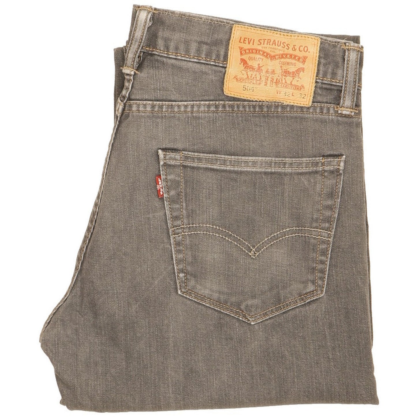 Levi's 504 Men Grey Straight Regular Jeans W32 L31