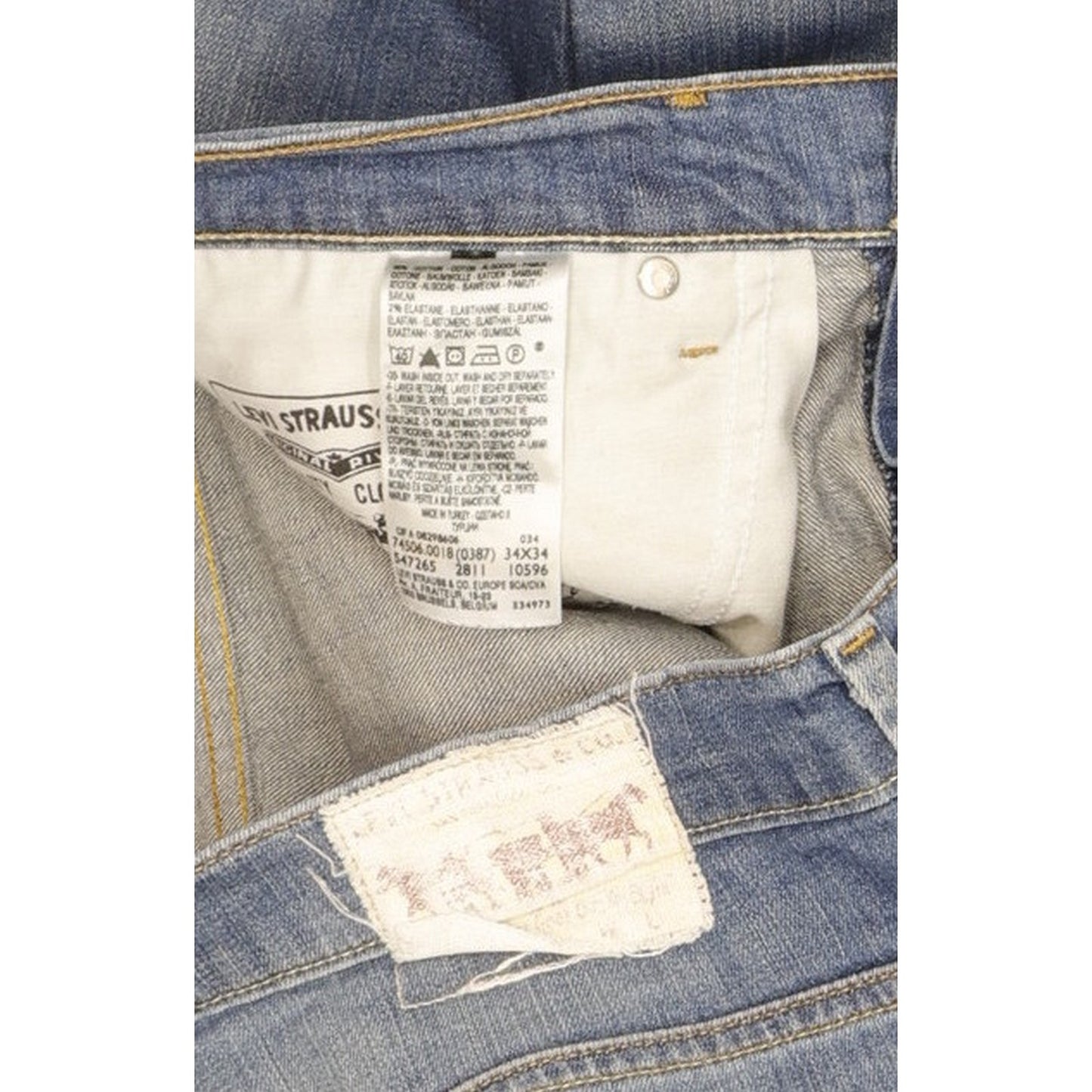 Levi's 506 Men Blue Straight Regular Stretch Jeans W34 L34